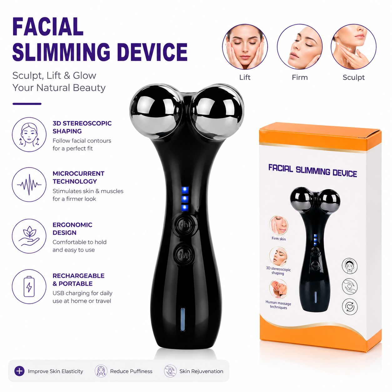 Facial Slimming Device with 3D Stereoscopic Shaping