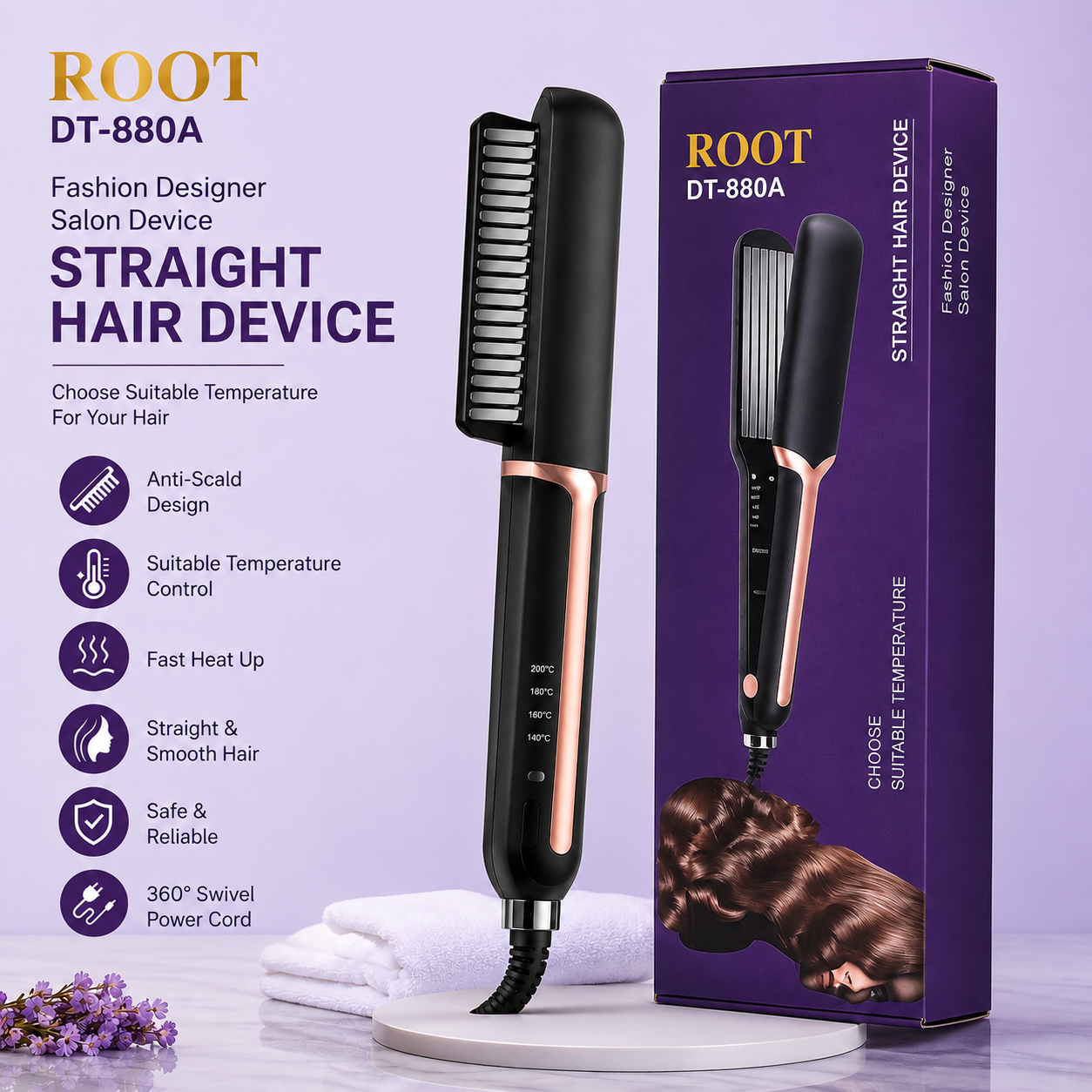 ROOT DT-880A Straight Hair Device