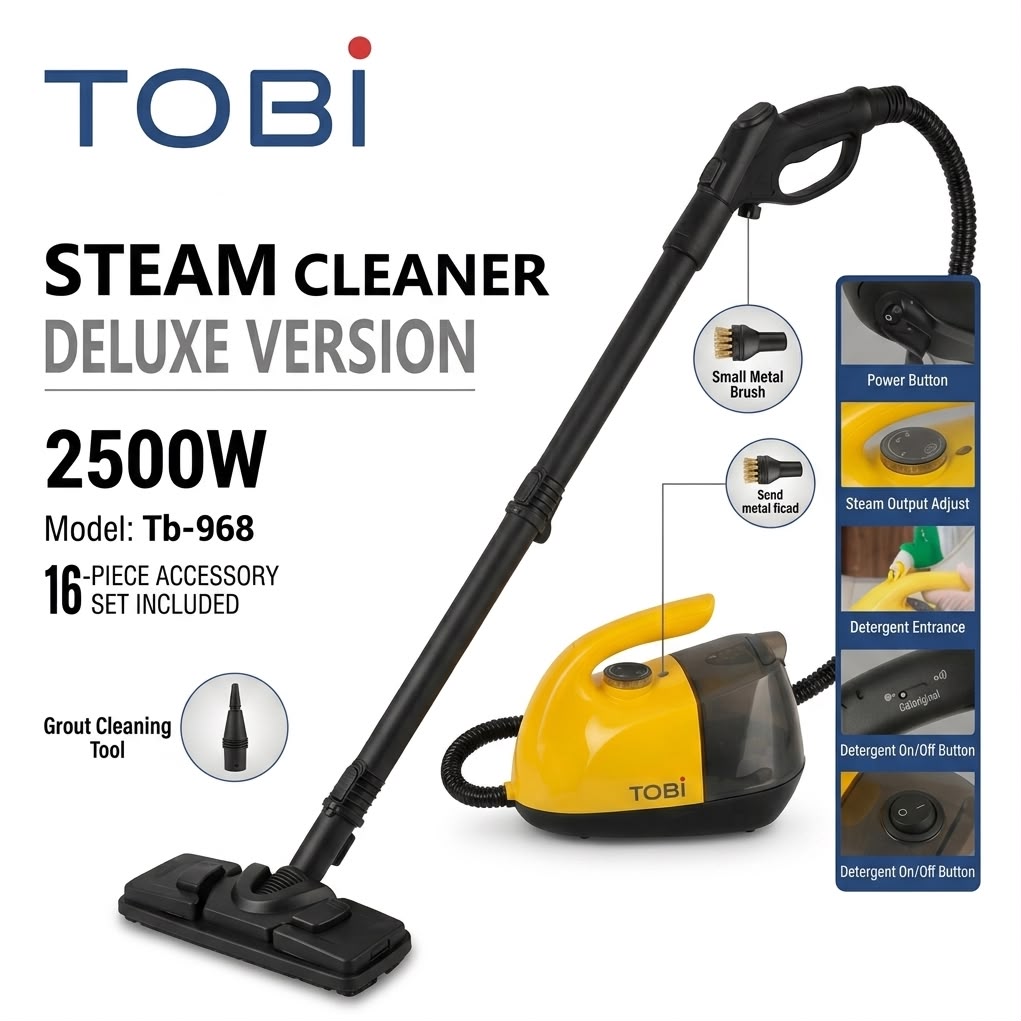TOBi Steam Cleaner Deluxe Version – 2500W