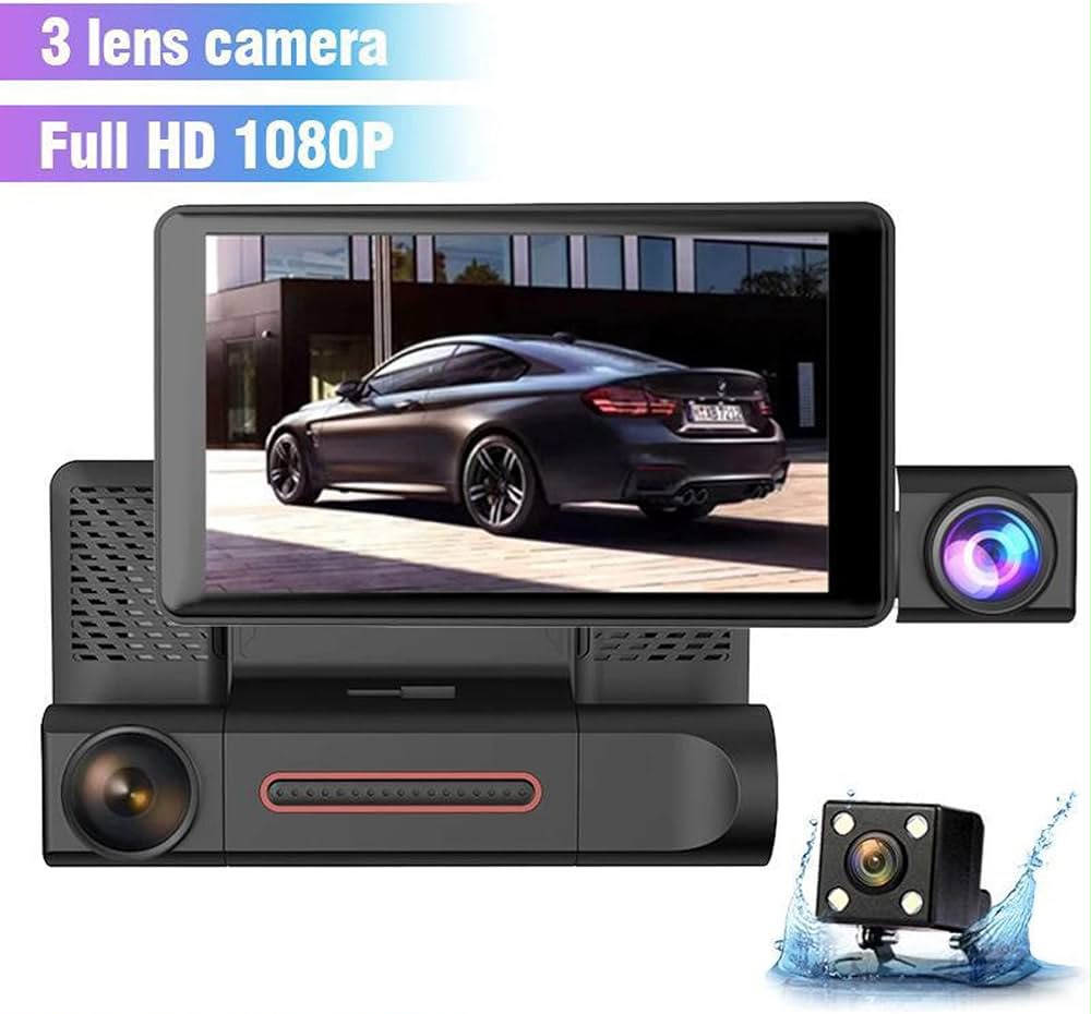 Car Dash Camera DVR – Full HD 1080P with Front & Rear Cameras
