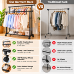 Organized Black Garment Rack Display
