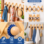 Italian Wooden Accordion Wall Rack