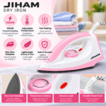 White and Pink JIHAM Electric Iron
