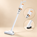 Cordless Stick Vacuum Cleaner – White & Orange