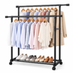 Organized Black Garment Rack Display