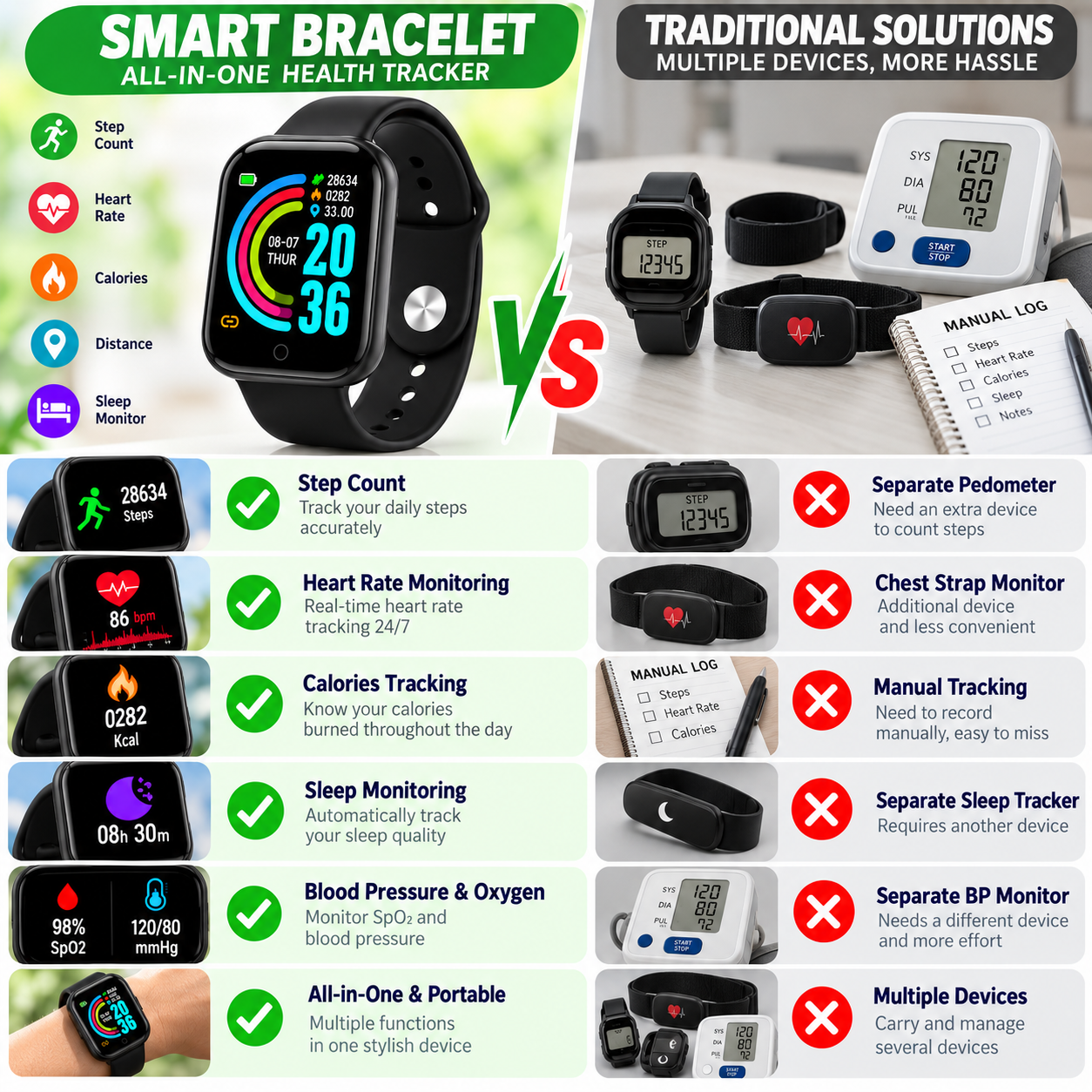 Smart Bracelet vs Traditional Solutions