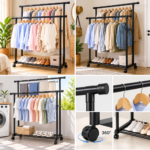 Organized Black Garment Rack Display